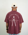 Details Matter Classic Washed Tee - Burgundy