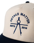 Details Matter Classic Mid Profile Cap  - Natural / Navy
